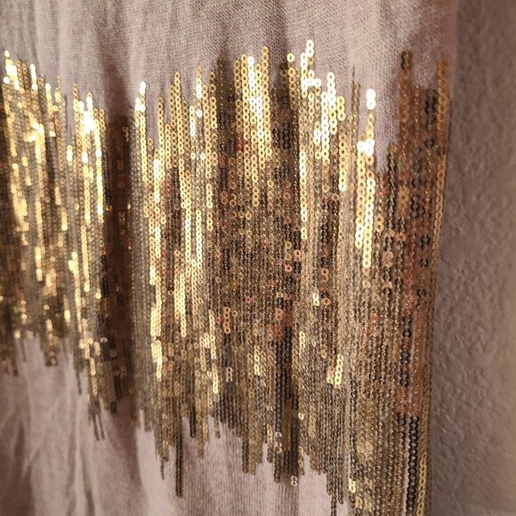 Boston Proper US Size XS Angora Blend Sequin Detail Boatneck 3/4 Sleeve Sweater - Picture 3 of 10
